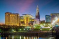 Skyline of downtown Hartford city, cityscape in Connecticut, USA