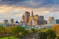 Skyline of downtown Hartford, Connecticut from above Charter Oak Royalty Free Stock Photo