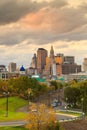 Skyline of downtown Hartford, Connecticut from above Charter Oak Royalty Free Stock Photo