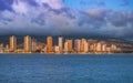 Skyline of Downtown Honolulu Royalty Free Stock Photo