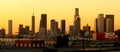 Skyline of Downtown Los Angeles at Twighlight Royalty Free Stock Photo