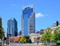 Skyline of Downtown Nashville, the Capital City of Tennessee Royalty Free Stock Photo