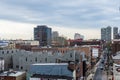 Skyline of downtown philadelphia, pennsylvania from Benjamin Franklin bridge in spring Royalty Free Stock Photo