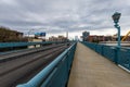 Skyline of downtown philadelphia, pennsylvania from Benjamin Franklin bridge in spring Royalty Free Stock Photo