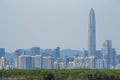 Skyline of downtown of Shenzhen city, China