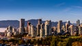 Skyline of Downtown Vancouver, BC, Canada Royalty Free Stock Photo