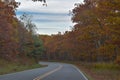 Skyline Drive, a Winding Country Road Traveling Through Beautiful Fall Foliage Royalty Free Stock Photo