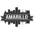 Amarillo Texas United States Of America USA Icon Vector Art Design Skyline Flat City Silhouette Editable Template Royalty Free Stock Photo