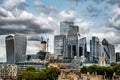 Skyline Of Financial District With Modern Office Skyscraper Building Behind London Tower In The Center Of London, UK Royalty Free Stock Photo