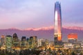 Skyline of financial district at Providencia in Santiago