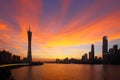 Skyline of Guangzhou at sunset 2
