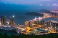 Skyline, GwangAn bridge and Haeundae at night in Busan, Korea.