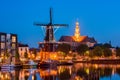 Skyline of Haarlem Netherlands at Dusk Royalty Free Stock Photo