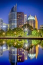 The Skyline of the Hague City Den Haag in the Netherlands. Sho