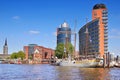 Skyline of Hamburg Port Royalty Free Stock Photo