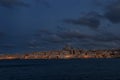 The skyline of the historic Valletta harbour in Malta