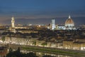 Historical city Florence, Tuscany, Italy at dusk Royalty Free Stock Photo