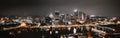 Skyline of the illuminated Pittsburgh at night Royalty Free Stock Photo