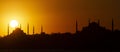Blue Mosque and Hagia Sophia, Istanbul, Turkey Royalty Free Stock Photo