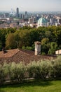 City of Brescia seen from the town castle. Lombardy, Italy