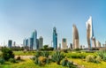 Skyline of Kuwait City at Al Shaheed Park Royalty Free Stock Photo