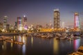 Skyline of Kuwait City at evening Royalty Free Stock Photo
