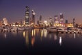 Skyline of Kuwait City at evening Royalty Free Stock Photo