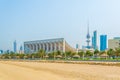 Skyline of Kuwait with the National assenbly building and the Liberation tower....IMAGE