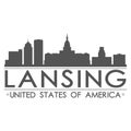 Lansing Skyline Symbol Design City Vector Art