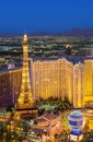 Skyline of Las Vegas by night Royalty Free Stock Photo