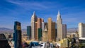 Skyline of Las Vegas strip - aerial view - LAS VEGAS - NEVADA - OCTOBER 12, 2017 Royalty Free Stock Photo