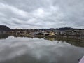 Skyline of Linz on a cloudy day, Austria Royalty Free Stock Photo