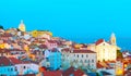 Lisbon Old Town skyline, Portugal Royalty Free Stock Photo