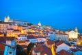 Skyline Lisbon Old Town Portugal Royalty Free Stock Photo