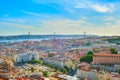 Skyline of Lisbon old town Royalty Free Stock Photo
