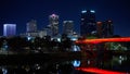 Skyline of Little Rock Arkansas by night - LITTLE ROCK, UNITED STATES - NOVEMBER 05, 2022