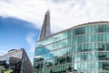 Skyline of London. Buildings along Thames River Royalty Free Stock Photo