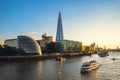 Skyline of london by the thames river in england, uk Royalty Free Stock Photo