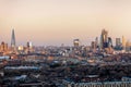 The skyline of London, UK, during sunrise Royalty Free Stock Photo