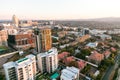 Skyline looking over Sandton City and surrounding business district at Night