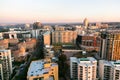 Skyline looking over Sandton City and surrounding business district at Night