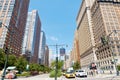 Skyline of Lower Manhattan at West Street Royalty Free Stock Photo