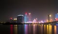 Skyline of Macau city at Nam Van Lake