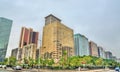 Skyline of Macau, a former Portuguese colony, now an autonomous territory in China Royalty Free Stock Photo