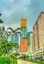 Skyline of Macau, a former Portuguese colony, now an autonomous territory in China Royalty Free Stock Photo