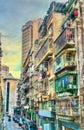 Skyline of Macau, a former Portuguese colony, now an autonomous territory in China Royalty Free Stock Photo