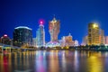 Skyline of macau by the sea Royalty Free Stock Photo