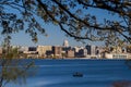 Skyline of Madison, Wisconsin Royalty Free Stock Photo