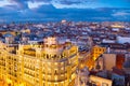 Madrid skyline aerial, Spain Royalty Free Stock Photo