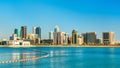 Skyline of Manama Central Business District. The Kingdom of Bahrain Royalty Free Stock Photo